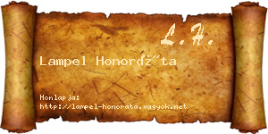 Lampel Honoráta névjegykártya